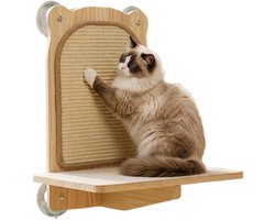 Krabplank: Kattenkrab muur - Krabplank speelgoed - Katten vermaken - Montage zonder gereedschap - 44 x 30 x 11 cm