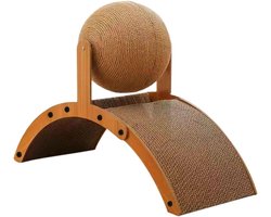 Krabpaal: Kattenkrab Speelgoed - Krabpaal Bal - Katten Instincten Bevredigen - Gegolfde Basis Stabiliteit - 20x20x17 cm - Niet gespecificeerd