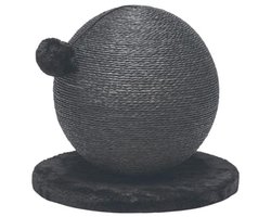 Kattenkrabbal met Speelbal - 30,5 x 30,5 x 28 cm, Zwart