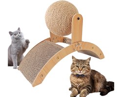 Krabpaal: Kattenkrabben Speelgoed - Krabpaal Boog - Klauwen Verzorgen - Kantelbestendig Ontwerp - 51x31x20 cm - Niet gespecificeerd