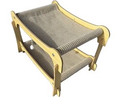 Krabpaal: Kattenkrabber - Krabmeubel - Meubels Beschermen - Dubbellaags Design - 54x12x26 cm - Grijs