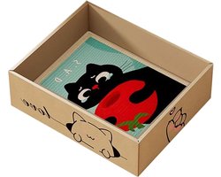 Krabplank: Kattenkrabber - Krabpaal Karton - Klauwen Onderhoud - Stevig Golfpapier - 38 x 32 x 13 cm - Niet gespecificeerd