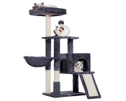 Kattenkrabboom met mand en krabplaat voor huiskatten