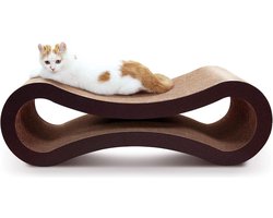 Kattenkrabkarton - Krabonderlegger voor huisbed - Meubelbescherming - Oneindigheidssymbool gebogen