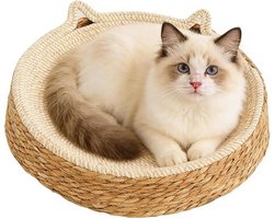 Kattenkrabmand - Kattenmand Kattenbed - Meubelbescherming Krabben - Ademend Katoenen Touw - 35x35x10 cm