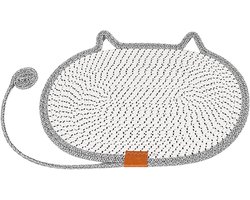 Krabmat: Kattenkrabmat - Krabmat Katten - Krabben en Spelen - Haarvrije Ervaring - 50x35x1 cm - Grijs