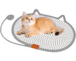 Krabmat: Kattenkrabmat - Krabmat voor katten - Krabben en spelen - Eenvoudig te reinigen - 50x35x1 cm - Grijs