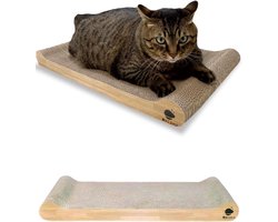 Kattenkrabmat - Krabplank - Katten Krabben - Puinvrij Ontwerp - 58 x 34 x 6 cm - Bruin