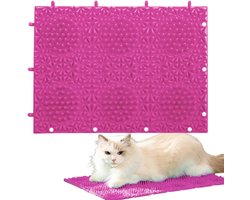 Kattenkrabmat - Krabtapijt Massage - Klauwen Slijpen - Zelfmasseren Huidverlichting - 26 x 20 x 2 cm - Roze