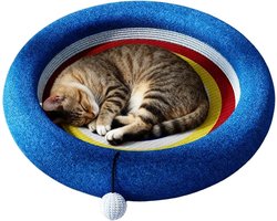 Krabpaal: Kattenkrabmat met Bal - Krabpaal Kattenmand - Spelen en Krabben - Ergonomisch Ontwerp - 60x40x12cm - Niet gespecificeerd