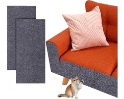 Kattenkrabmat Zelfklevend - Duurzame Meubelbescherming tegen Krabben - 2x 100x40 cm Grijs