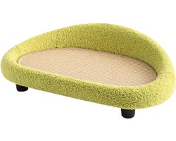 Kattenkrabmeubel - Krabmat Krabbank - Meubels Beschermen - Natuurlijk Sisal - 61x38x18 cm - Groen