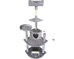 Kattenkrabpaal 163 cm met Speel- en Klimmogelijkheden