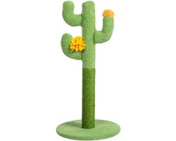 Kattenkrabpaal Cactus - Klimpaal Kat - Spelen en Krabben - Uniek Cactus Design - 60 x 30 x 30 cm