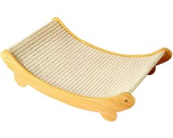 Kattenkrabpaal en Bed - Krabmeubel Kat - Katten Vertier - Versterkt Ontwerp - 41 x 33 x 8 cm - Meerkleurig