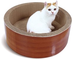 Kattenkrabpaal en Bord - Krabmat Kat Krabmeubel - Katten Vermaken - Ronde Vorm - 45 x 45 x 15 cm
