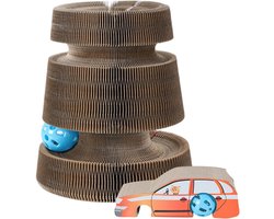 Kattenkrabpaal Karton - Krabmat Kattenspeelgoed - Spelen en Krabben - Auto Vorm - 19 x 7 x 8 cm