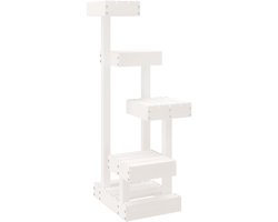 Kattenkrabpaal | Kattenboom | Kattenmeubel 45,5x49x103 cm massief grenenhout wit