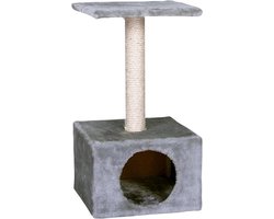Kattenkrabpaal - Kattenmeubel - Stimuleert Zintuigen - Activiteitsstructuur - 30 x 30 x 55 cm - Grijs