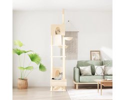 Krabpaal: Kattenkrabpaal - Klimhuis Kat - Binnen Spelen - Meerdere Katten - 62 x 50 x 20 cm - Niet gespecificeerd