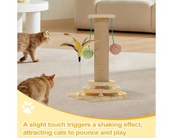 Kattenkrabpaal Klimmeubel - Krabpaal Speeltje - Katten Vermaak - Draaibare Schijf - 40x26x26 cm - Niet gespecificeerd