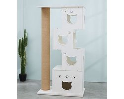 Kattenkrabpaal – Krabboom – Kattenmeubel – Klimpaal – Krabpaal met Slaapplek – Natuurlijk Braziliaans Sisal – Compact 90x50x170 cm