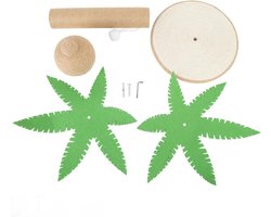 Kattenkrabpaal - Krabmeubel - Binnenkrabben - Ruimtebesparend ontwerp - 32x31x17 cm - Bruin