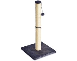 Kattenkrabpaal - Krabmeubel - Krabben en spelen - Stevig ontwerp - 40x40x80 cm - Grijs