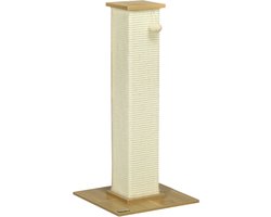 Kattenkrabpaal - Krabpaal - Kattenspeelgoed - Kattenspeeltjes - Kat - Beige-natuur - 38 cm x 38 cm x 80 cm