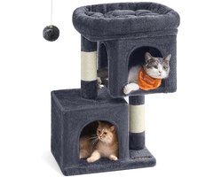 Kattenkrabpaal - Krabpaal - Krabpaal - Spaanplaat Pluche Sisal - Voorkomt kantelen - 40cm x 30cm x 67cm