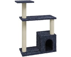 Kattenkrabpaal met Krabpalen en Slaapplek Donkergrijs
