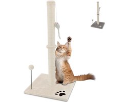 Kattenkrabpaal met meerdere niveaus - 81,5 cm hoog - Beige