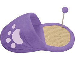 Kattenkrabpaal Pantoffel - Krabpaal speelgoed - Krabben nagels - Drie in één - 60 x 30 x 21 cm