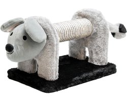 Kattenkrabpaal - Sisal Pluche - Katten Plezier - Uniek Muis Design - 56 x 18 x 18 cm - Grijs