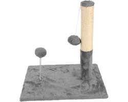 Kattenkrabpaal Speelhuisje - Krabmeubel Kitten - Klauwen Verzorgen - Modern Design - 40x40x40 cm - Grijs