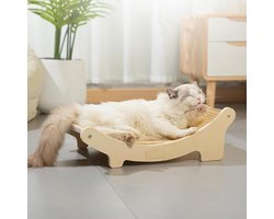 Krabpaal: Kattenkrabpaal van Sisal met Gebogen Ontwerp, Grote Krabmat 60 x 33 x 17 cm, Duurzaam Krabmeubel voor Spelen en Rusten, Ideaal voor Alle Katten