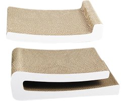 Krabplank: Kattenkrabplank Karton - Krabmeubel Huis - Klauwonderhoud Katten - Meubelbeschermend Ontwerp - 38.5x24x11.5 cm - Niet gespecificeerd