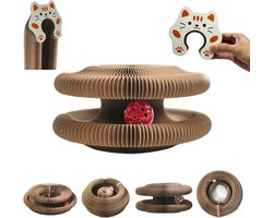 Kattenkrabplank - Katten Speelgoed - Interactief Spelen - Verstelbaar Ontwerp - 10x9x7 cm - Wit