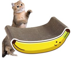 Kattenkrabplank - Krabkarton Kat - Katten Vermaken - Unieke Fruitvormen - 36 x 205 x 14 cm - Banaan