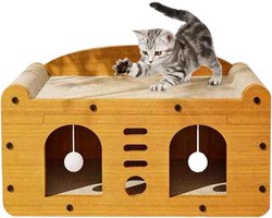 Krabplank: Kattenkrabplank - Krabkarton Katten - Meubels Beschermen - Met Bellenbal - 56 x 29 x 30 cm - Niet gespecificeerd