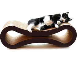Kattenkrabplank - Krabmat Karton - Meubels Beschermen - Omkeerbaar Ontwerp - 28 x 10.5 x 10.5 cm - Bruin