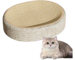 Krabplank: Kattenkrabplank - Krabmat Kat - Meubels Beschermen - Lichaamsvriendelijk Ontwerp - 33 x 43 x 12 cm - Natuurlijk Sisal