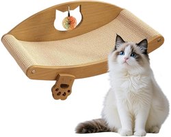 Krabplank: Kattenkrabplank - Krabmat Sisal - Meubelbescherming - Dubbele Functionaliteit - 64 x 25 x 9 cm - Houtkleur