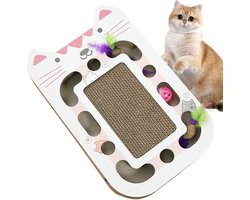 Kattenkrabplank - Krabmat Speeltje - Binnenhuis Verrijking - Met Bal - 47x30x6 cm