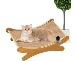 Kattenkrabplank Loungebed - Krabkarton Katten - Krabben en Ontspannen - 2-in-1 Ontwerp - 545 x 187 x 77 cm - Houtkleur