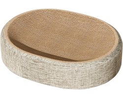 Kattenkrabplank Ovaal - Krabmat Kat - Bescherm Meubels - 2-in-1 Krabben en Rusten - 41 x 31 x 10 cm