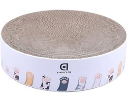 Krabplank: Kattenkrabplank Rond - Krabmeubel Kat - Katten Verzorgen - 2-in-1 Krab en Bed - 36 x 36 x 8 cm