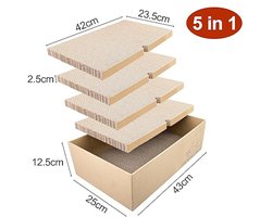 Kattenkrabplank Set van 5 - Dubbelzijdig en Recyclebaar - Ideaal voor Jouw Kat