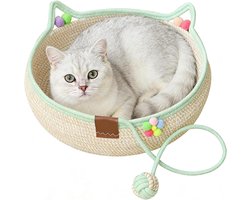 Kattenmand - Krabmand Kat - Krabben en Slapen - Krasbestendig Katoen - 35x35x13cm - Niet gespecificeerd