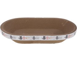 Krabpaal: Kattenmand Krabpaal - Krabmat Nest - Katten Spelen - 2-in-1 Ontwerp - 43 x 255 x 85 cm - Lichtbruin